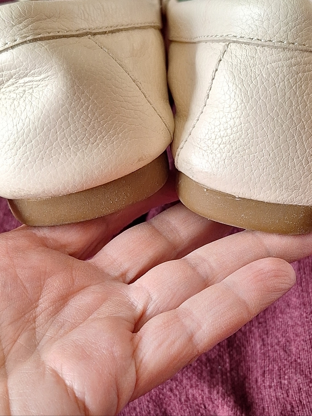 Coach Cream Pebbled Leather Loafers - Picture 7 of 14